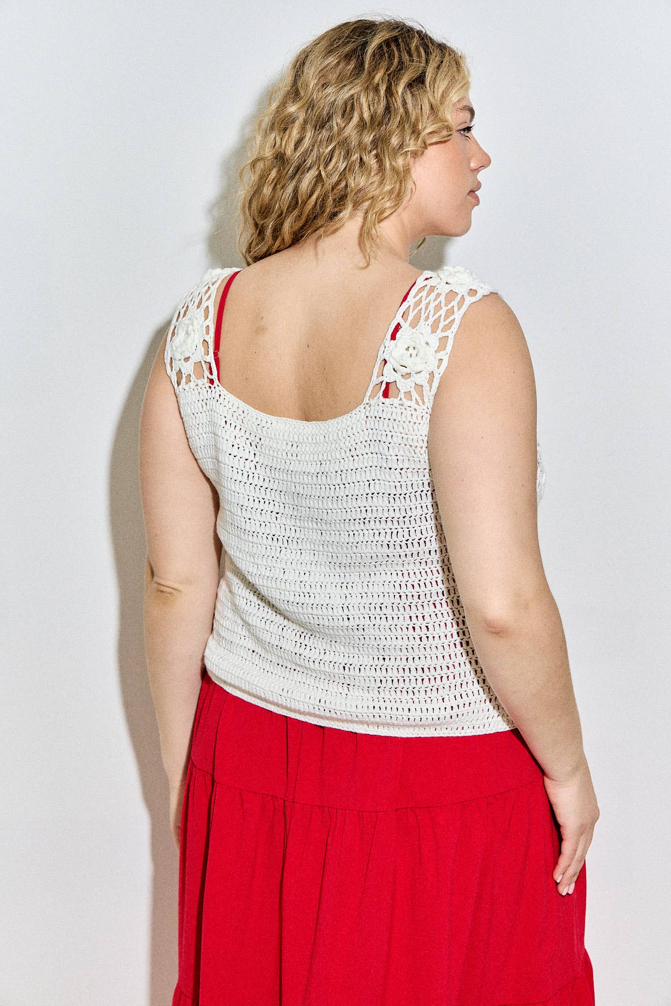 Sunlit Crochet Button-Up Top