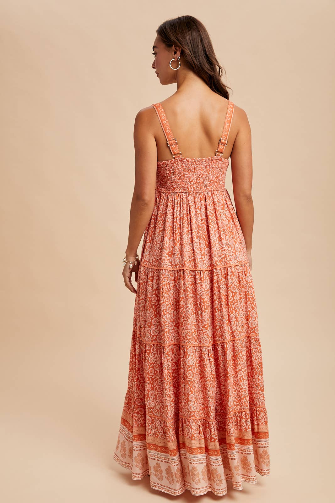 Paloma Tiered Border Maxi Dress