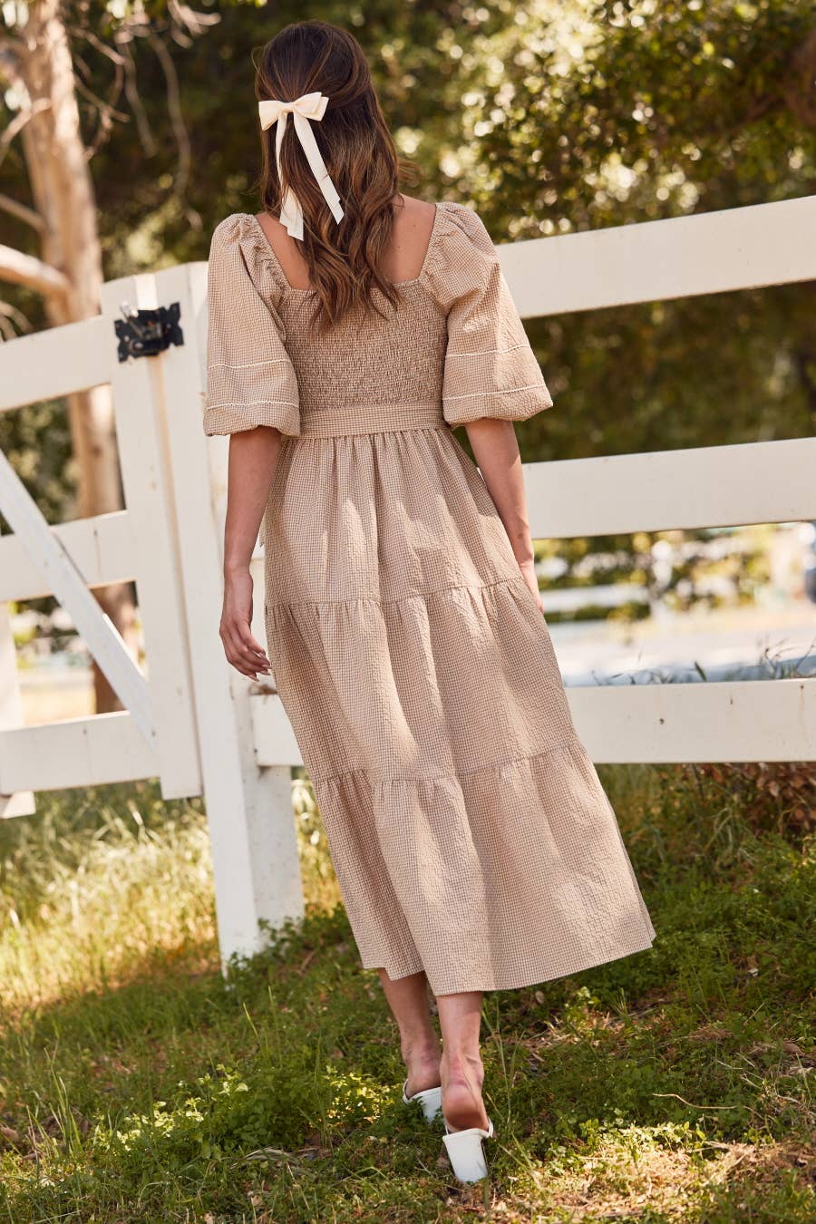 Marie Smocked Midi Dress