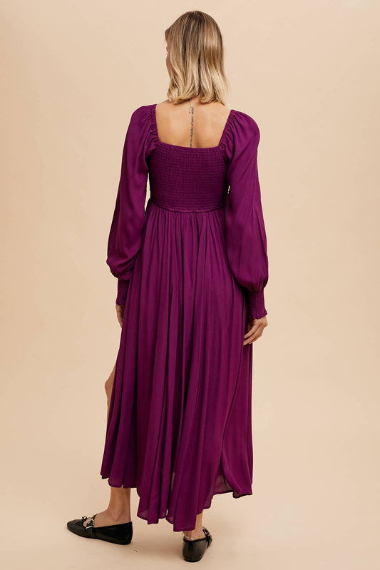 M/L - Zariah Ruched Bodice Maxi Dress