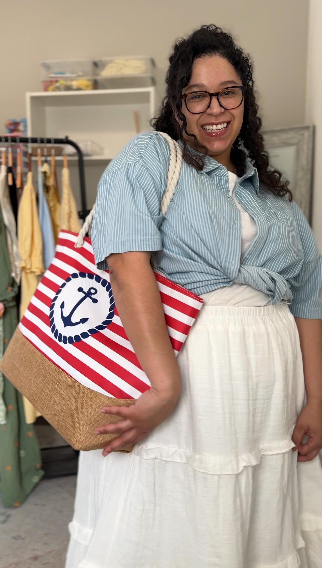 Oversized Chambray Top