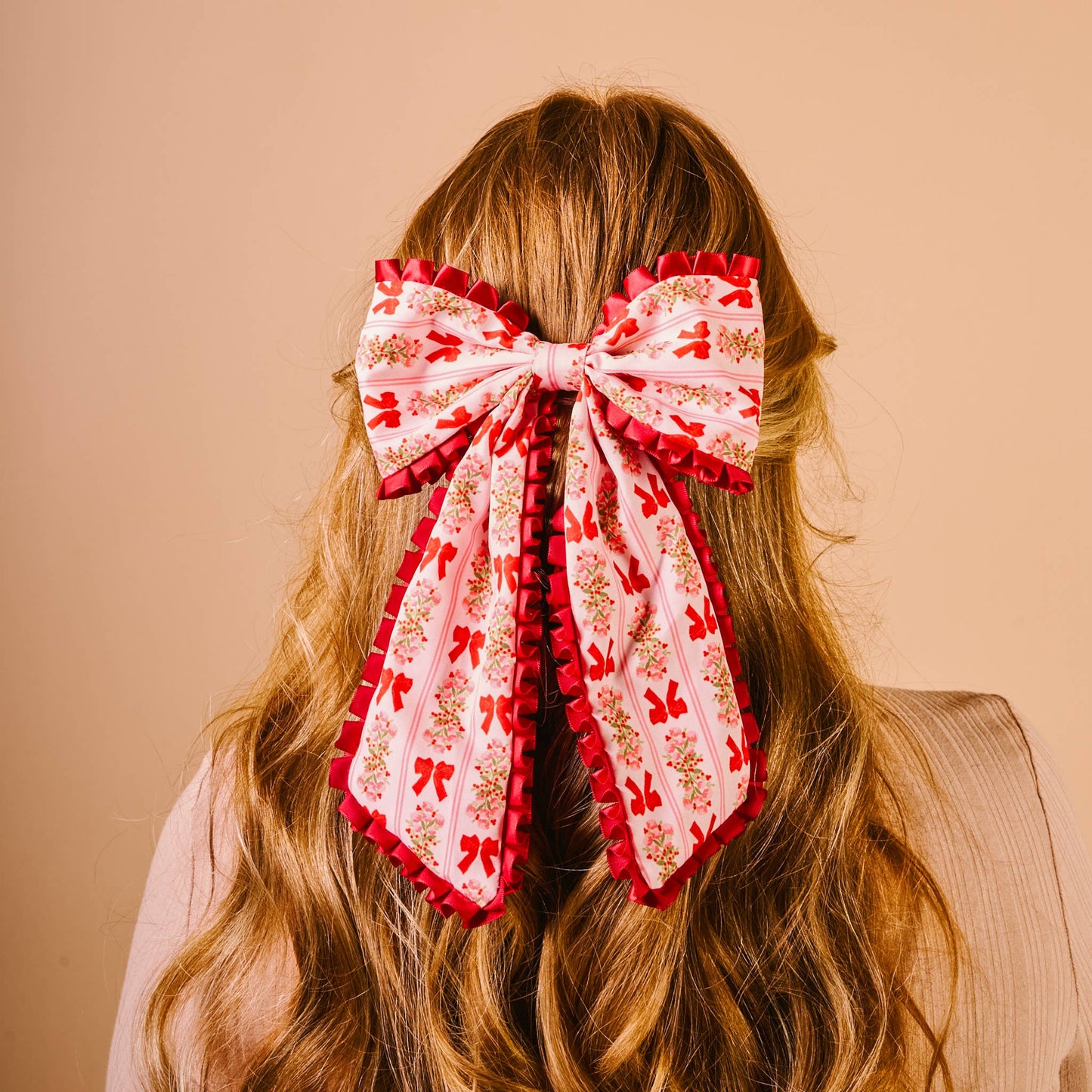 Fancy Frills Hair Bow-Oh So Merry