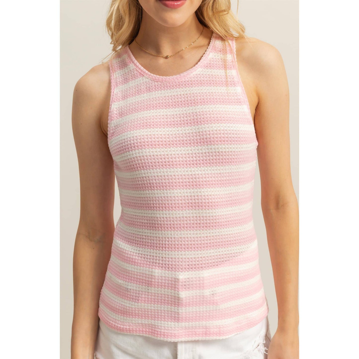 Striped Knit Tank Top