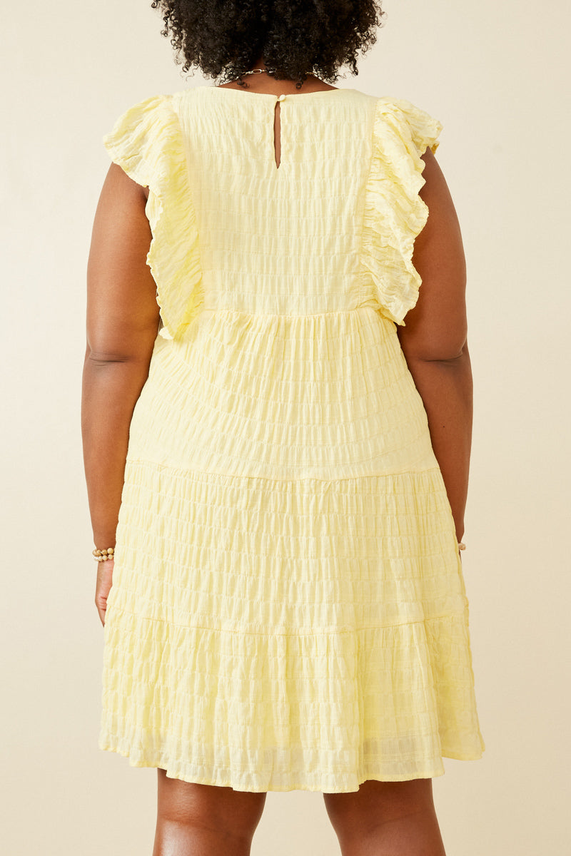 Eve Texture Ruffle Dress