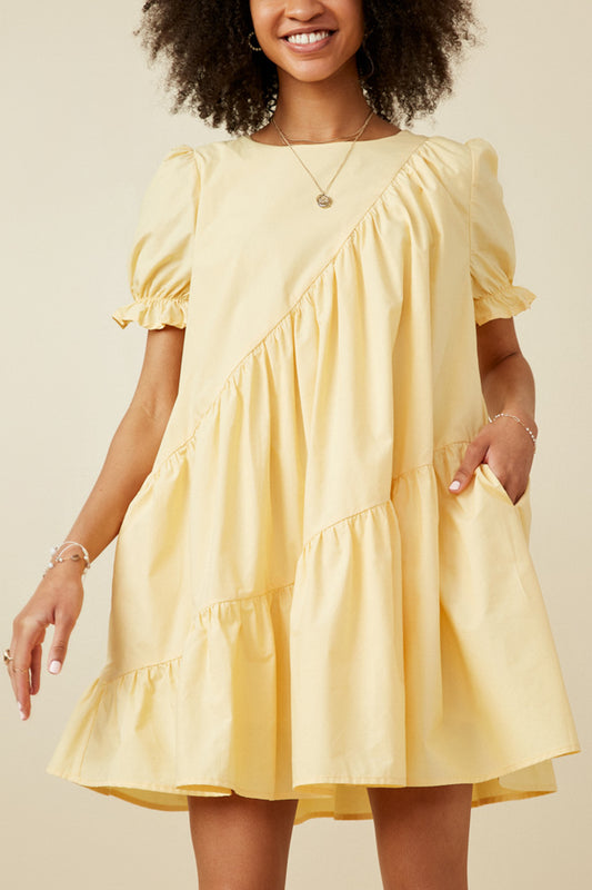 Modern Asymmetric Poplin Dress