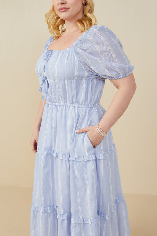 Sugar Lace Bow Detail Tiered Dress