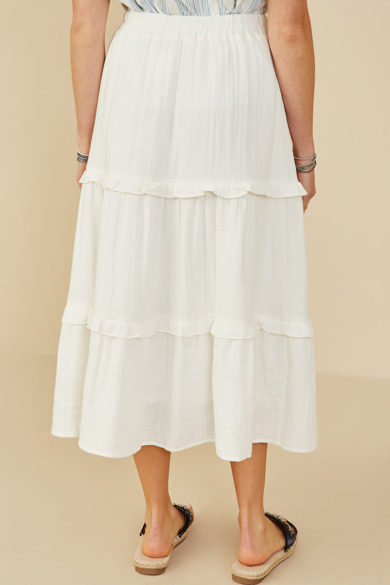 Prairie Bloom Tiered Textured Skirt