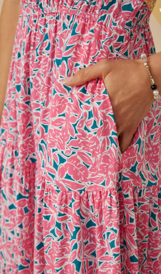 Willa Floral Layered Sleeve Dress