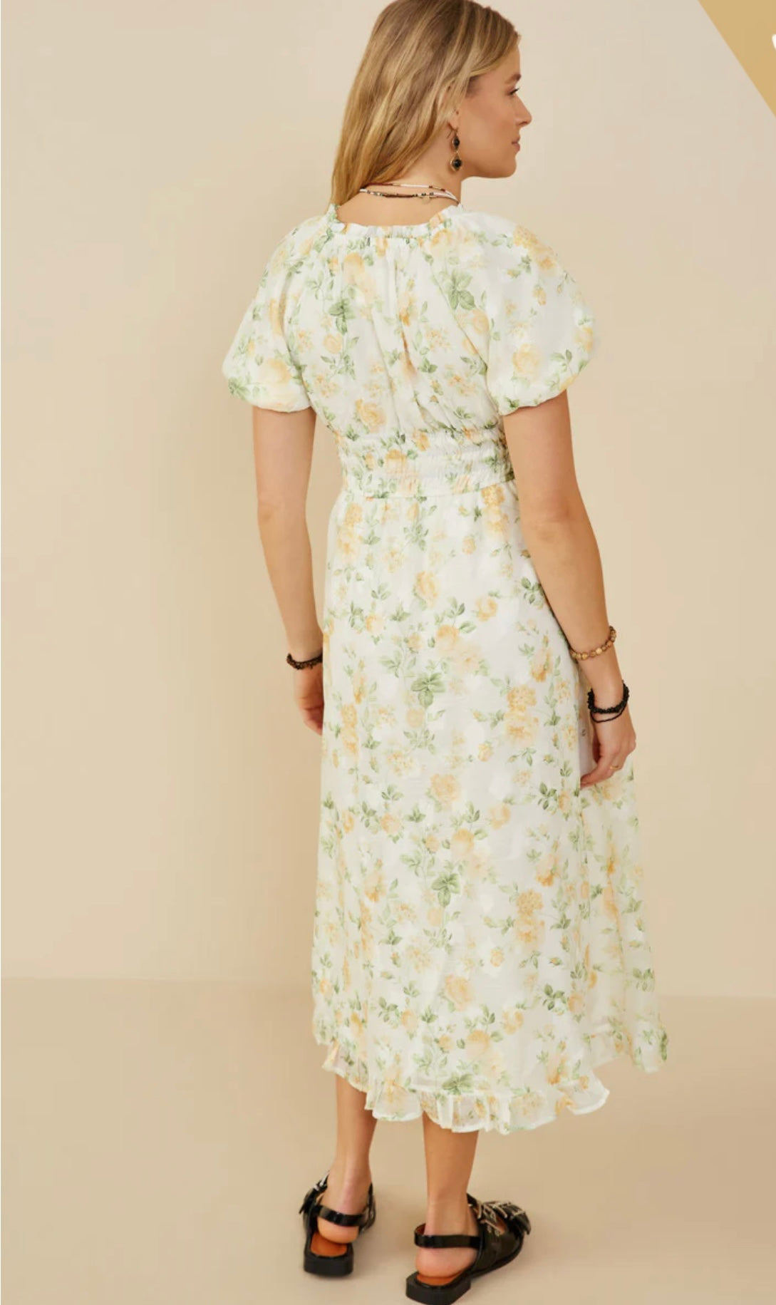 Faith Puff Sleeve Floral Dress