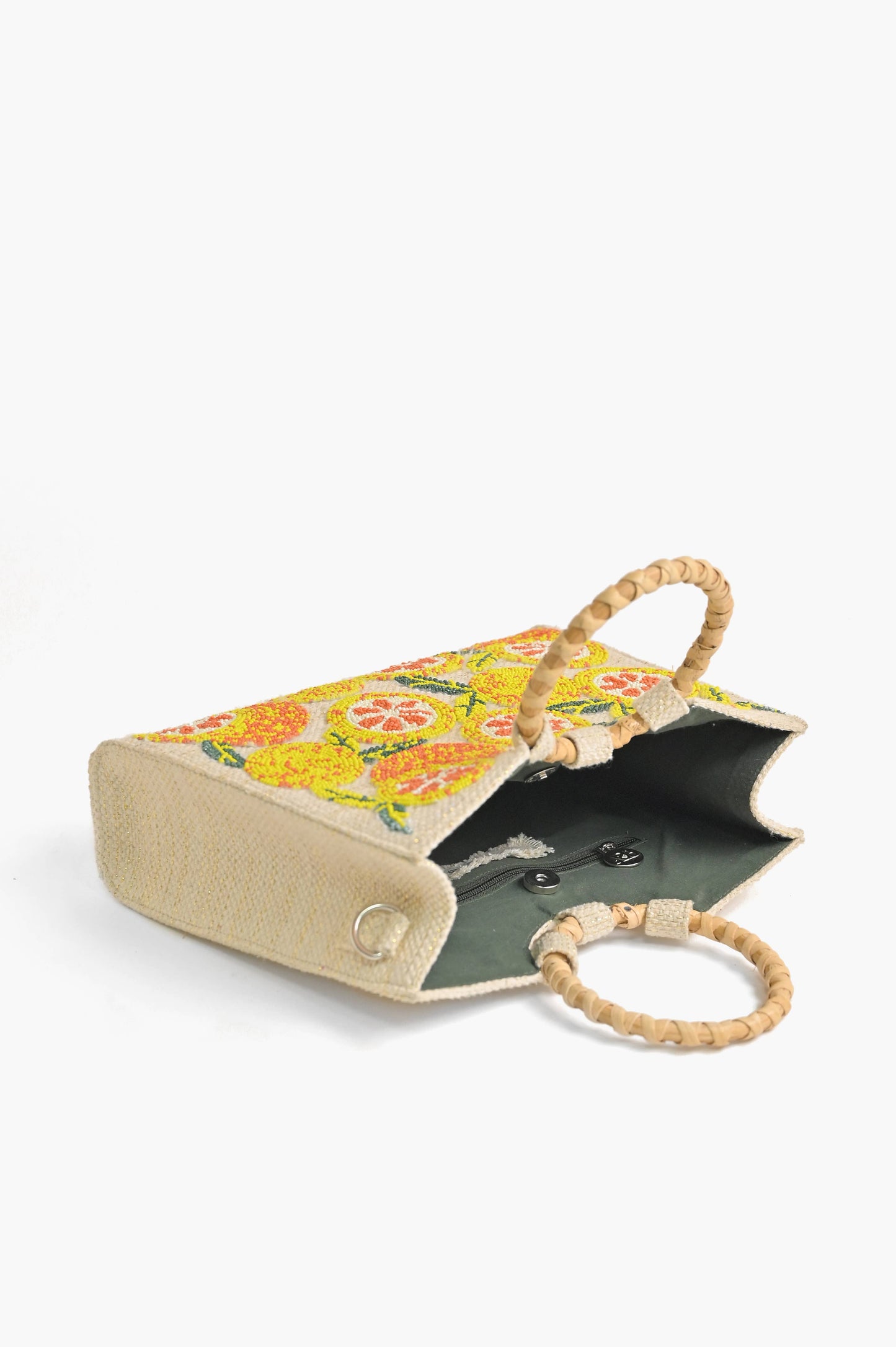 Citrus Crush Beaded Shoulder Bag