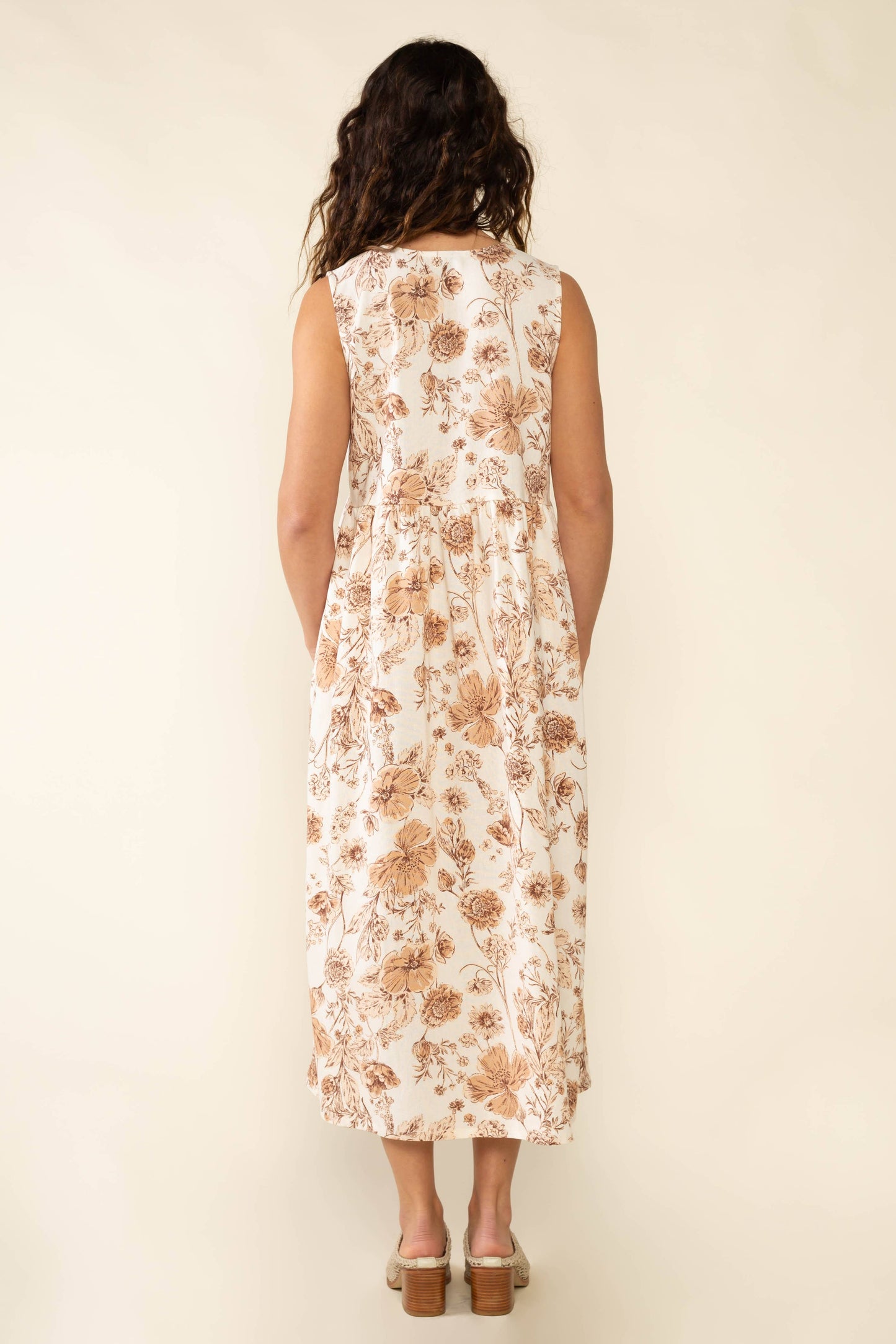 Sonoma Floral Tie Midi Dress