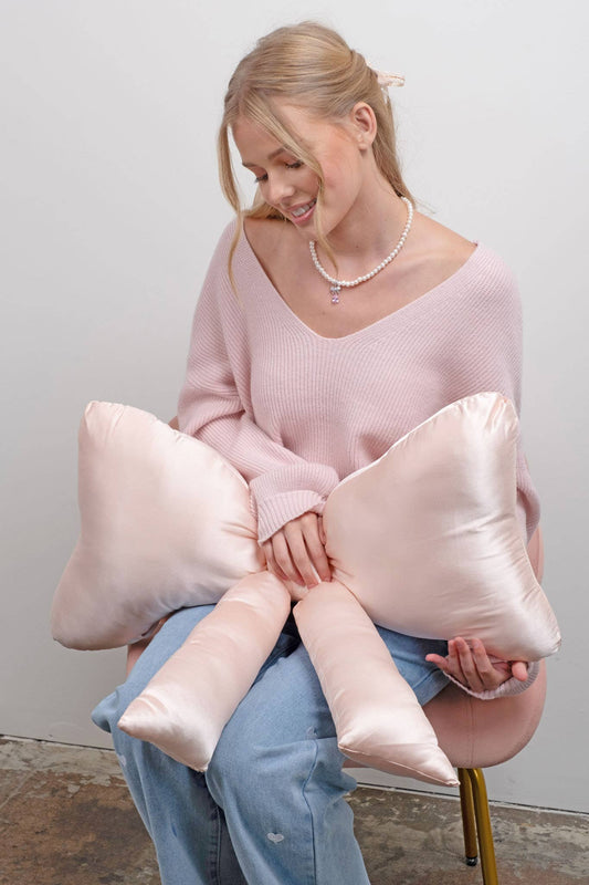 Back Bow Tie Detail Sweater