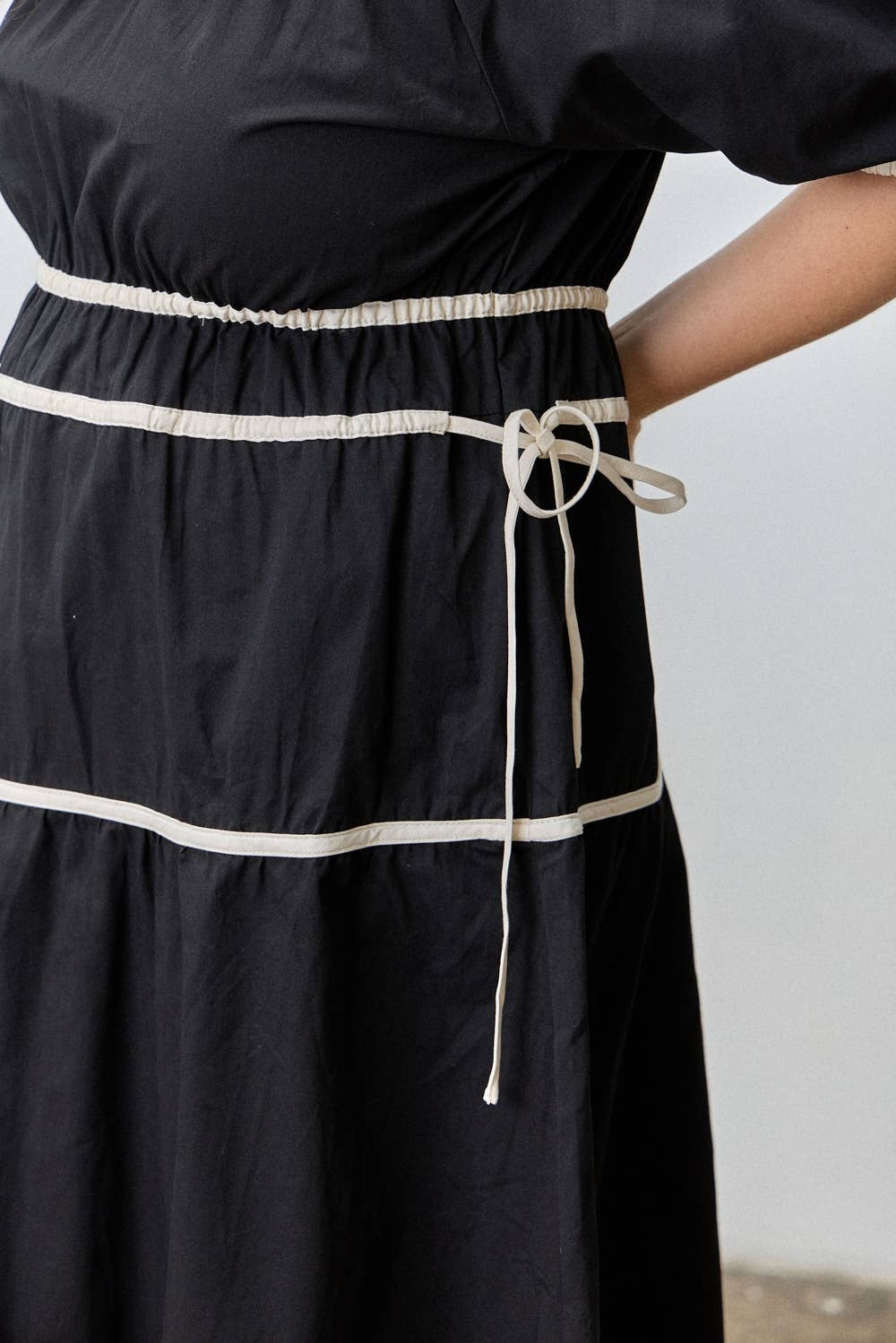 Midnight Tie Midi Dress