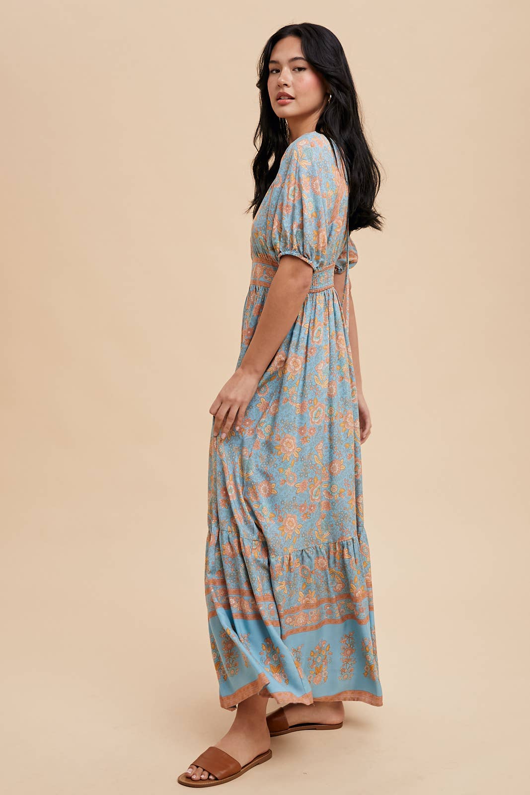 Serenity Border Print Maxi Dress