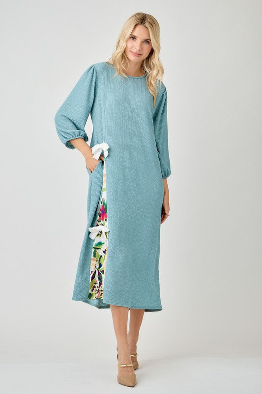 Adaline Side-Bow Midi Dress