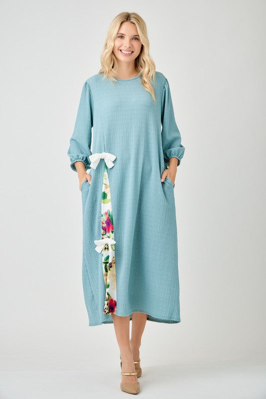 Adaline Side-Bow Midi Dress