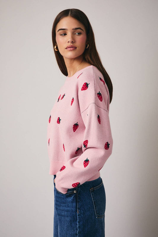 Strawberry Season Knit Sweater