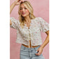 Meadow Bloom Tie Front Top