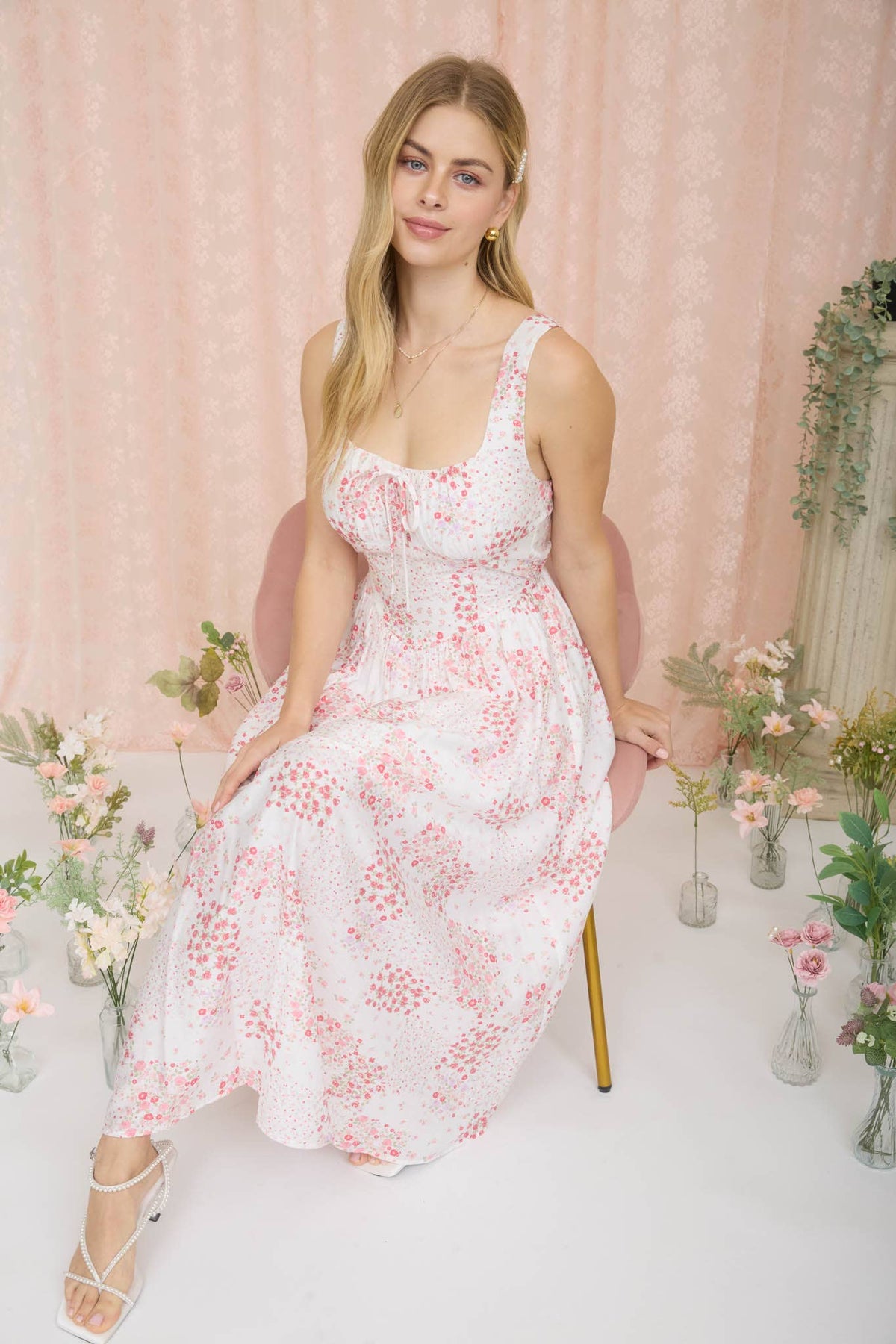 Evelina Corset Midi Dress