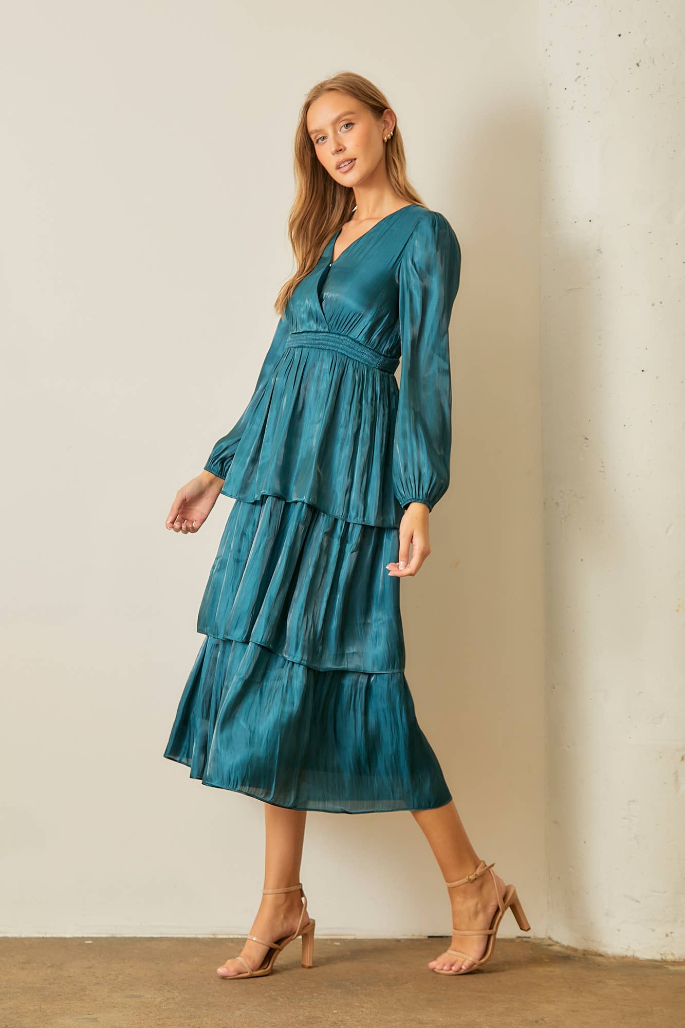 Elena Tiered Midi Dress
