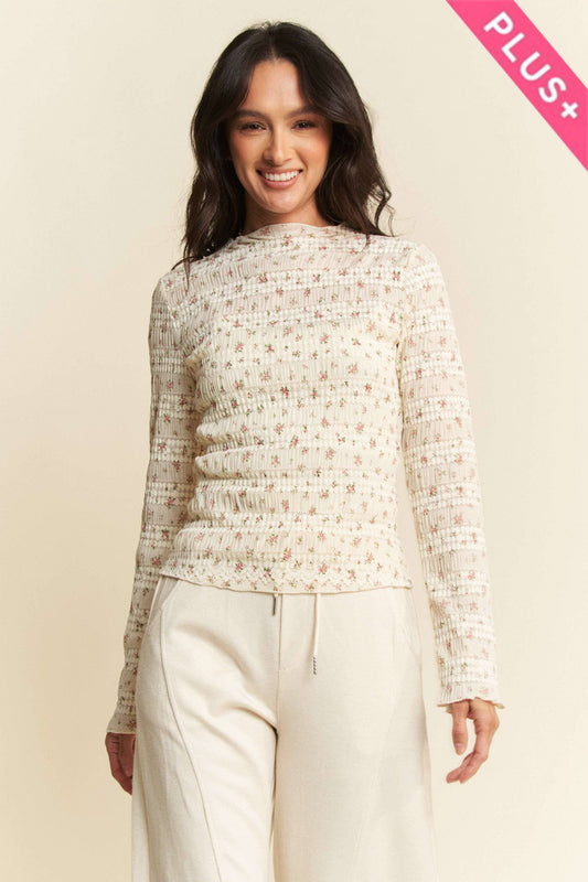 Floral Long Sleeve Knit Top