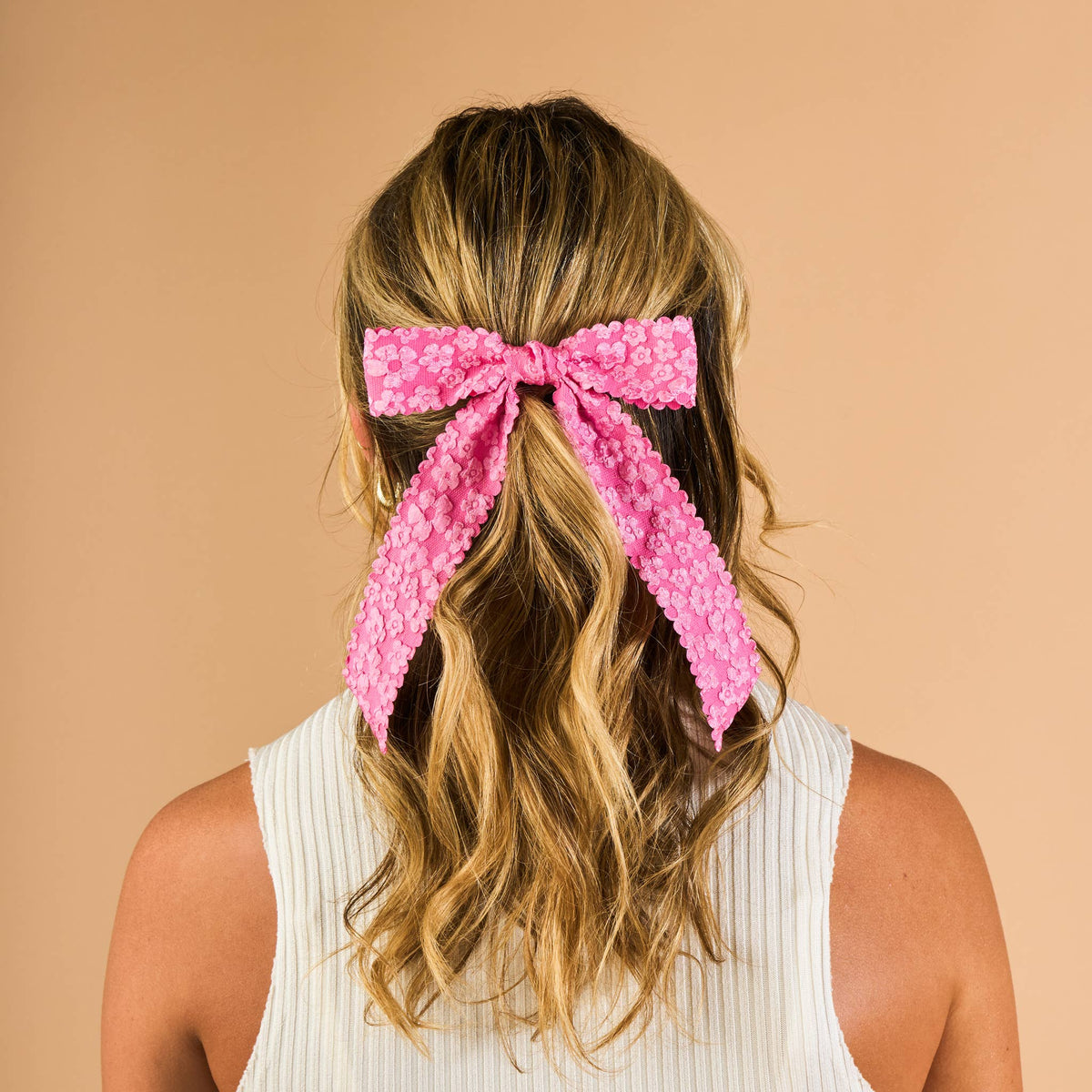 Darling Hair Bow - Hot Pink