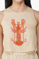 Lobster Embellished Crop Top