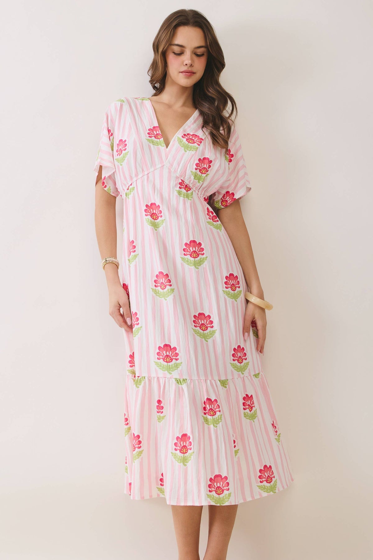 The Liana Stripe Midi Dress