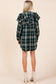 Dani Plaid Ruffled Shirt Mini Dress