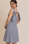 Lyla Gingham Tie-Strap Dress