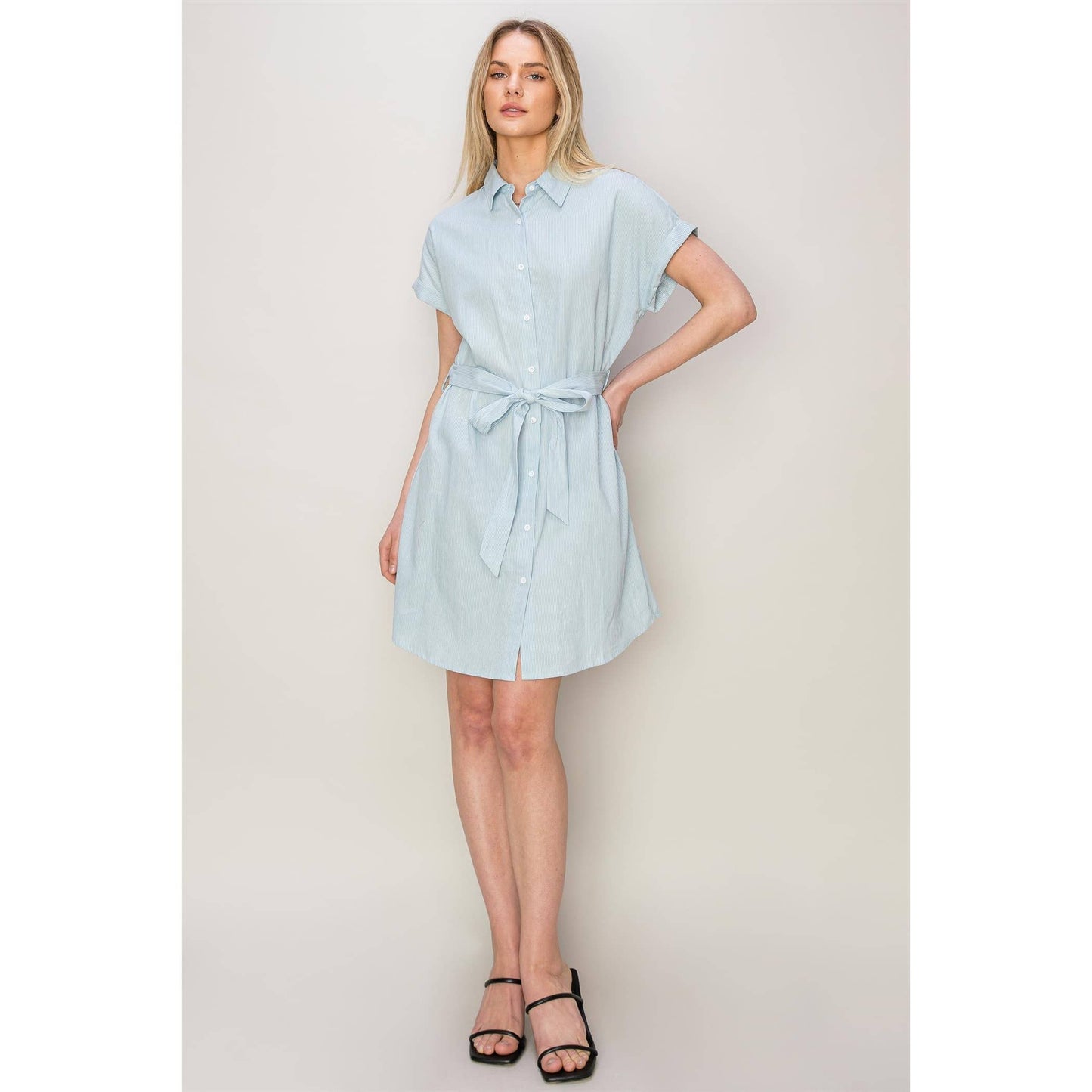 Kylee Pin Striped Chambray Dress