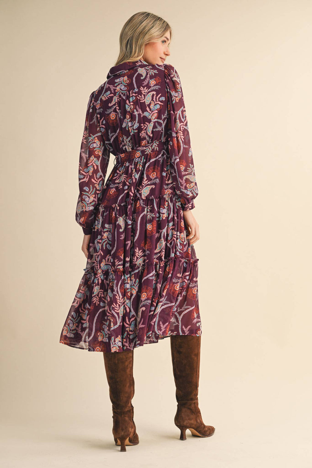Vale Paisley Midi Dress