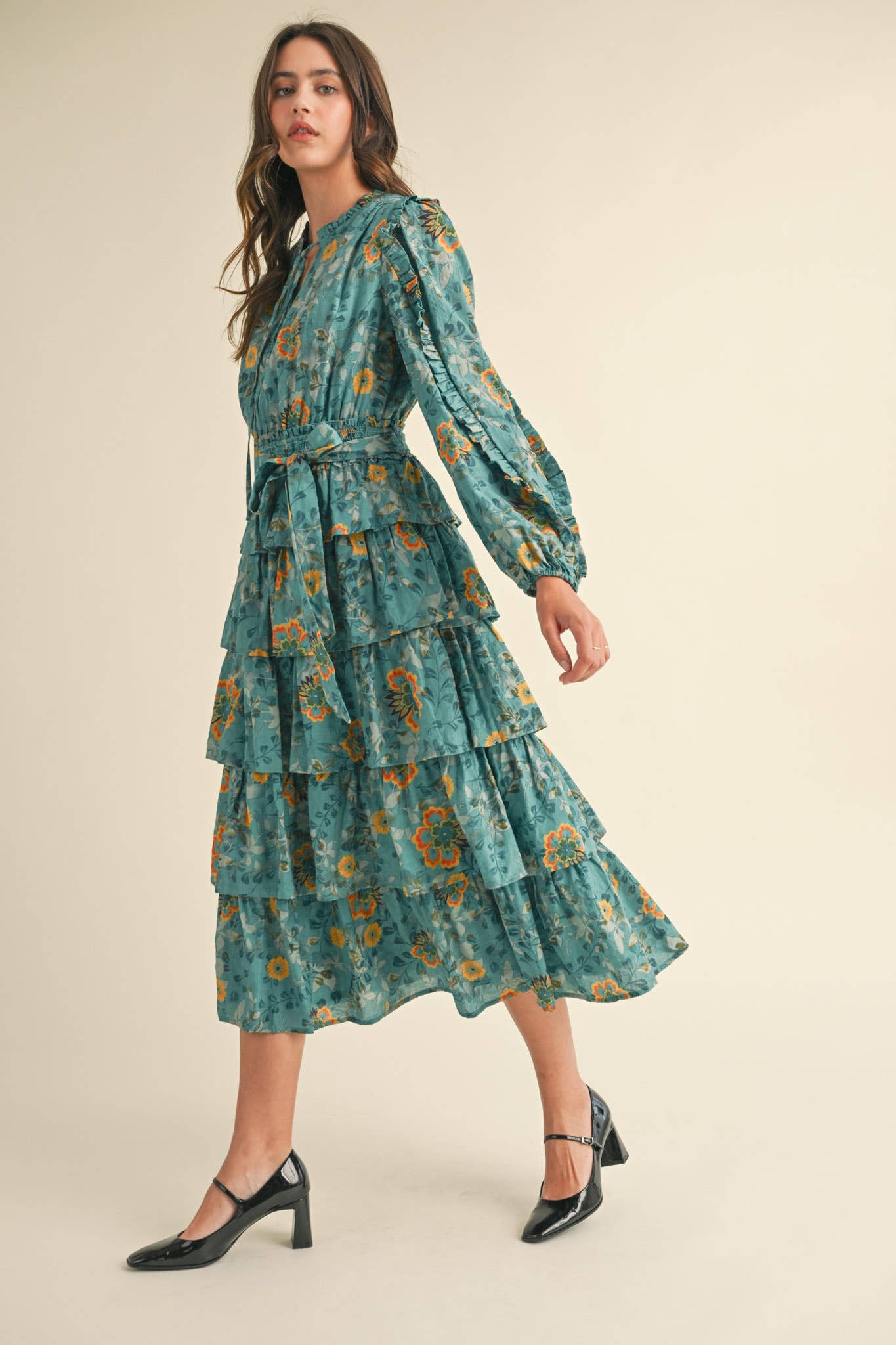 Turkish Bloom Midi Dress