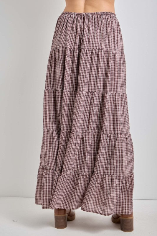 Jenny Plaid Midi Skirt