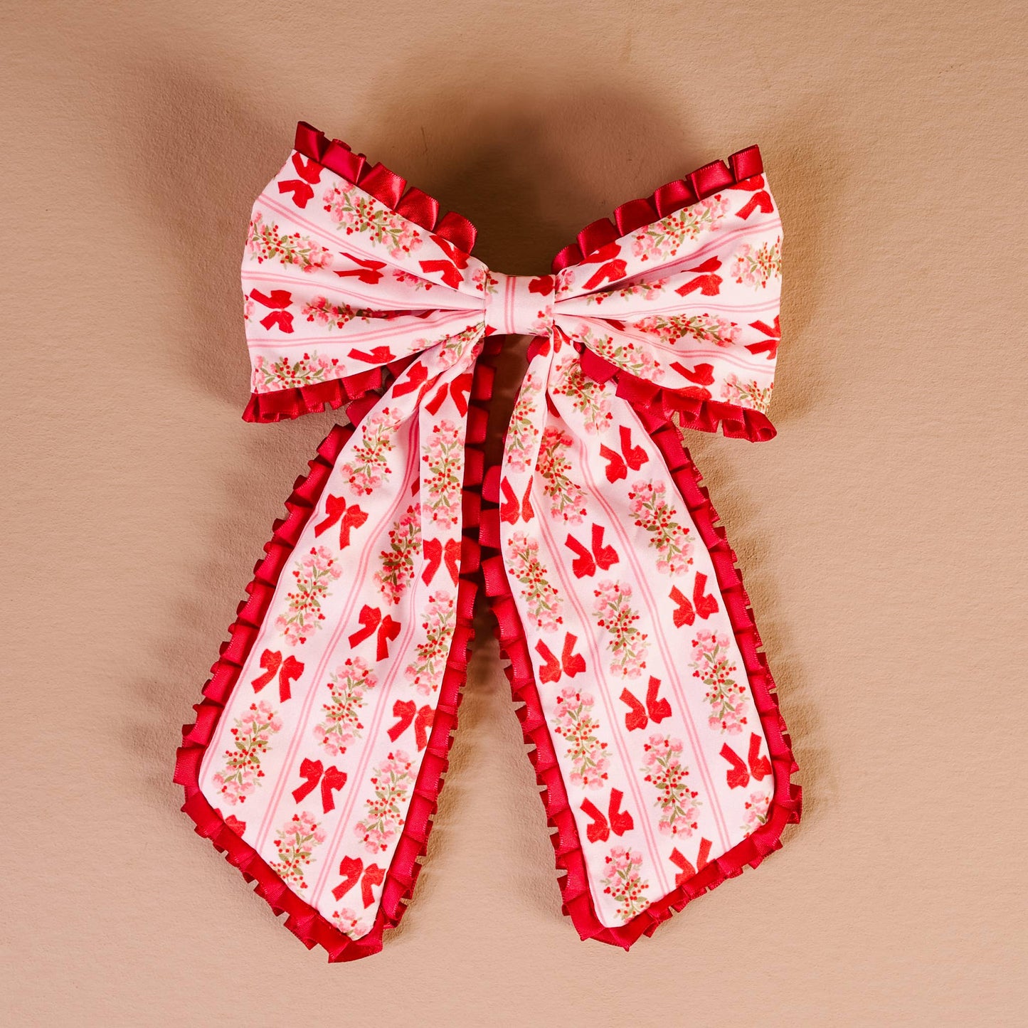 Fancy Frills Hair Bow-Oh So Merry
