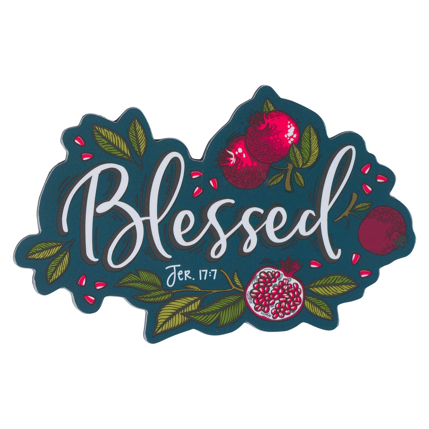 Pomegranates Blessed Jer. 17:7 Magnet