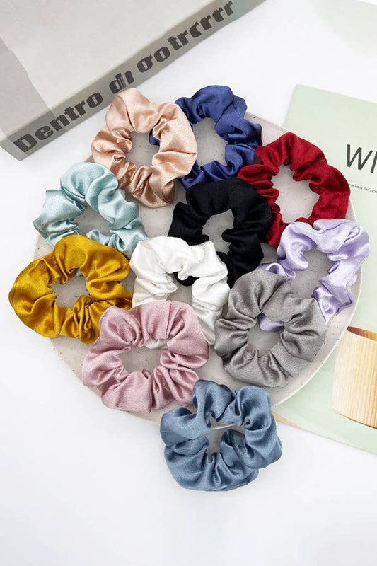 Minimalist solid color scrunchie