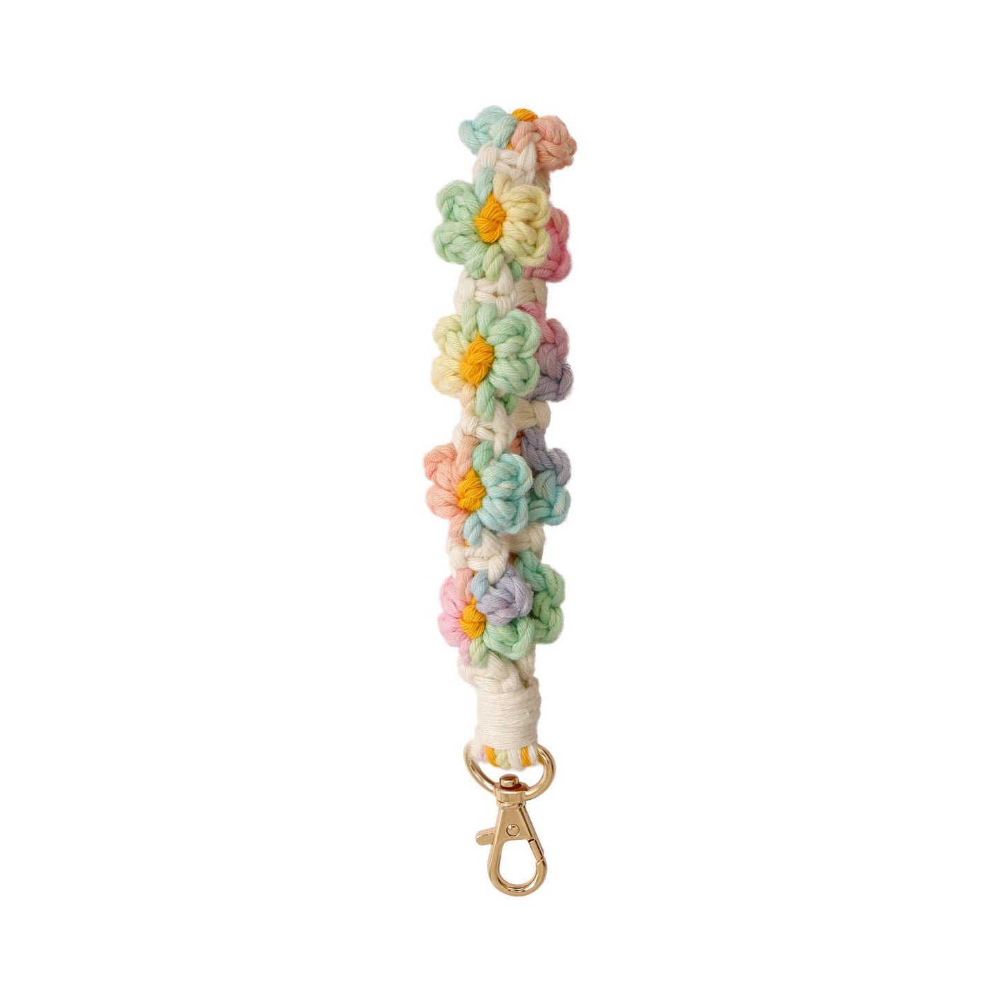 Macrame Daisy Flower Wristlet