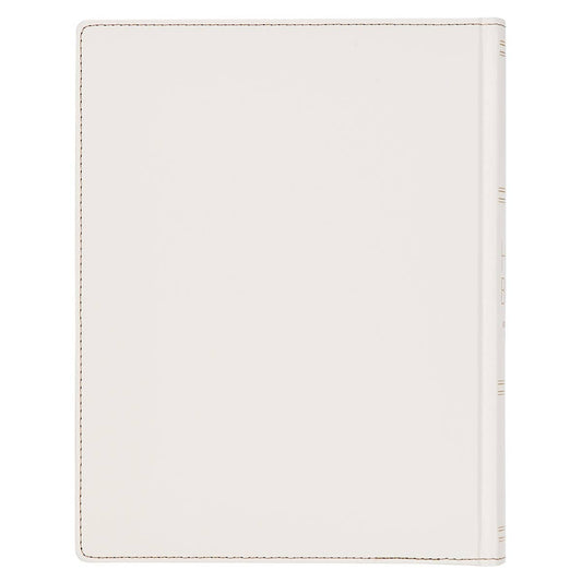 KJV Large Print Note-Taking Bible – White Floral Faux Leather
