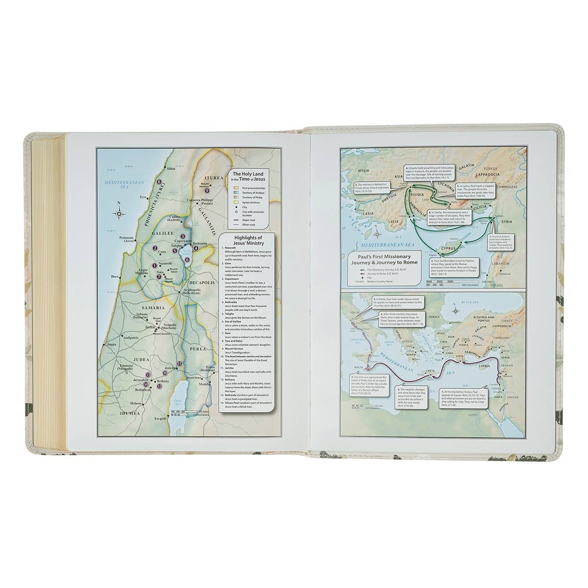 KJV Note-Taking Bible – Floral Faux Leather, Ps 91:4