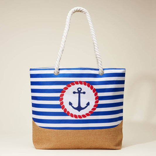 Anchor & Stripe Beach Tote