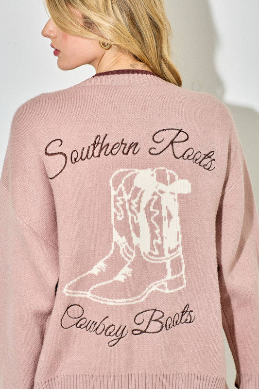 Valley Cowboy Boots Cardigan