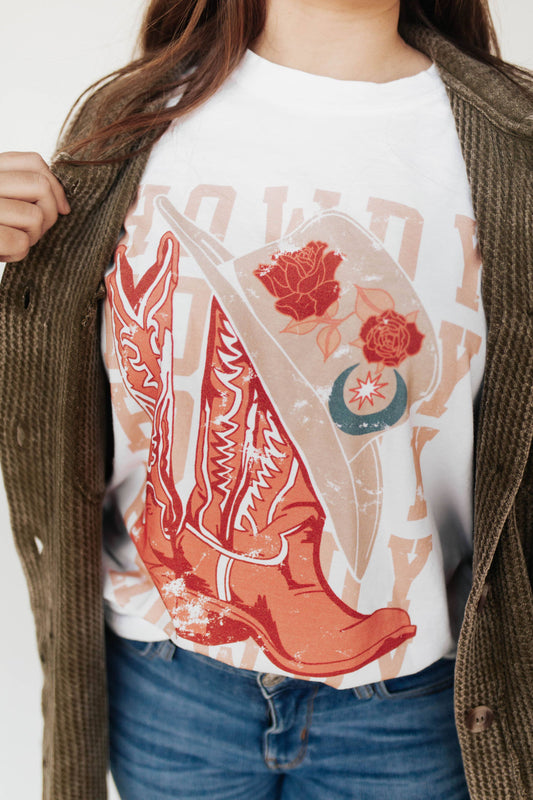 Howdy Cowboy Boots Graphic Tee