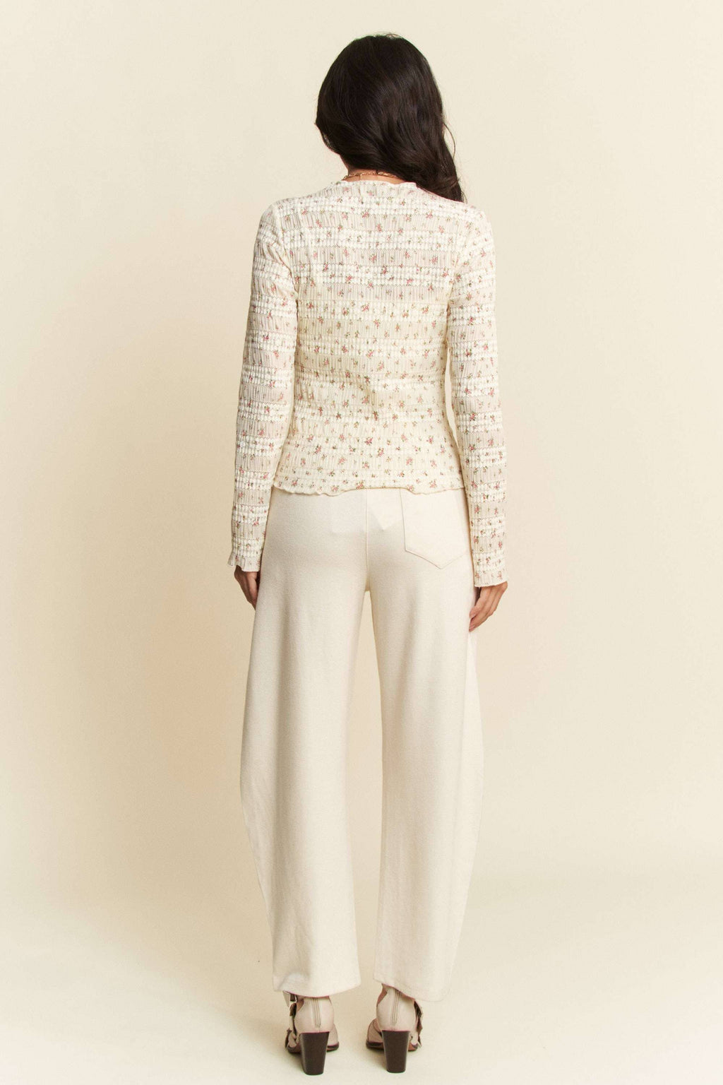 Floral Long Sleeve Knit Top