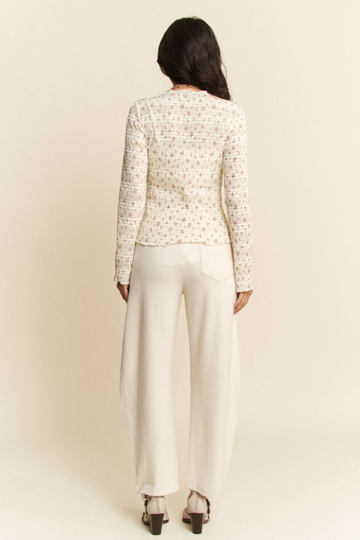 Floral Long Sleeve Knit Top