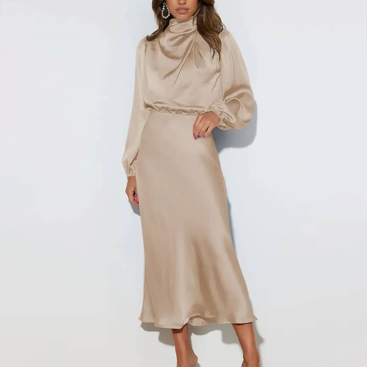 Aurora Satin Maxi Dress