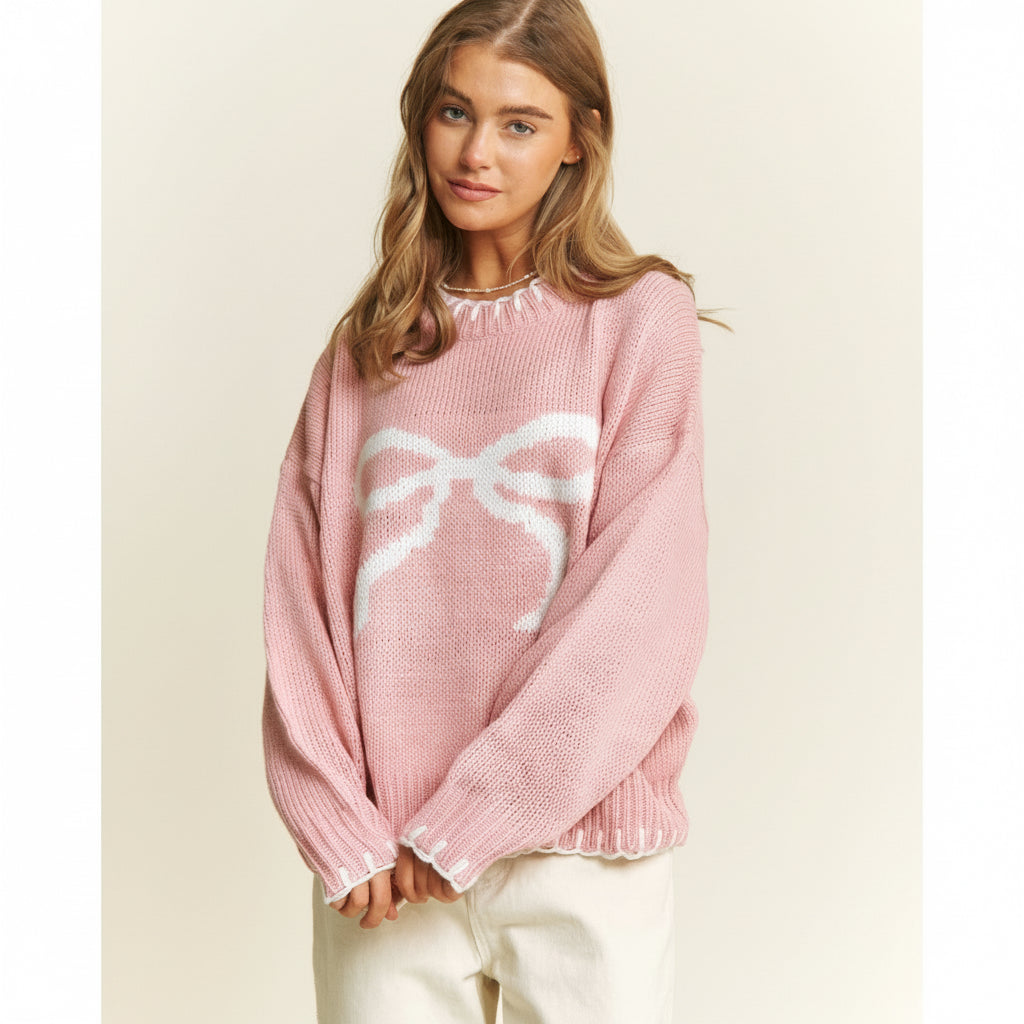 Blushing Bow Pullover