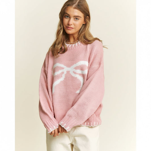 Blushing Bow Pullover