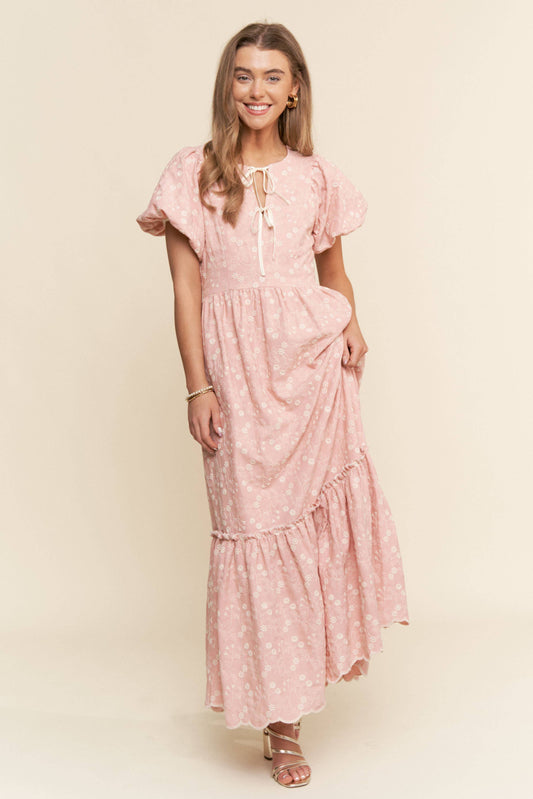 Tiana Floral Embroidered Dress