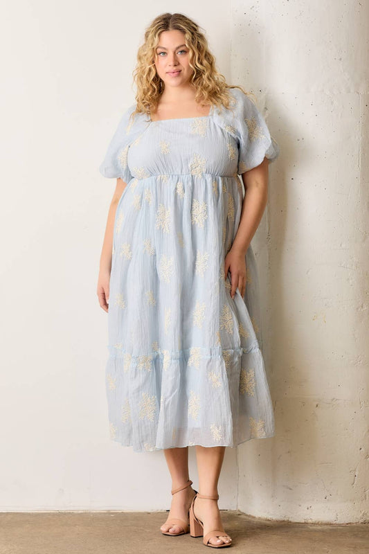 Isabella Embroidered Maxi Dress